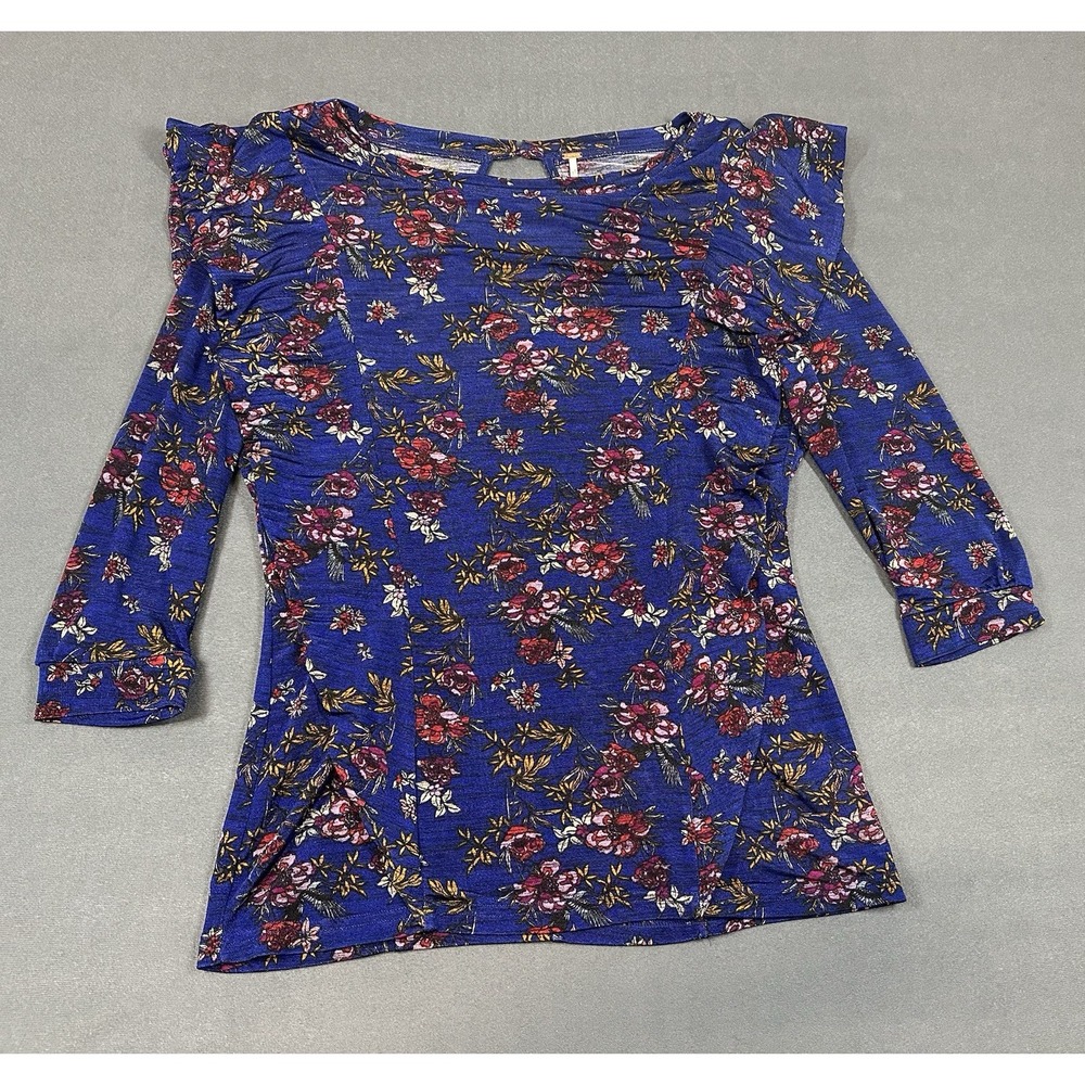 Free People Blouse Womens Size Large Dock Street 3/4 Sleeve Romantic Cottagecore